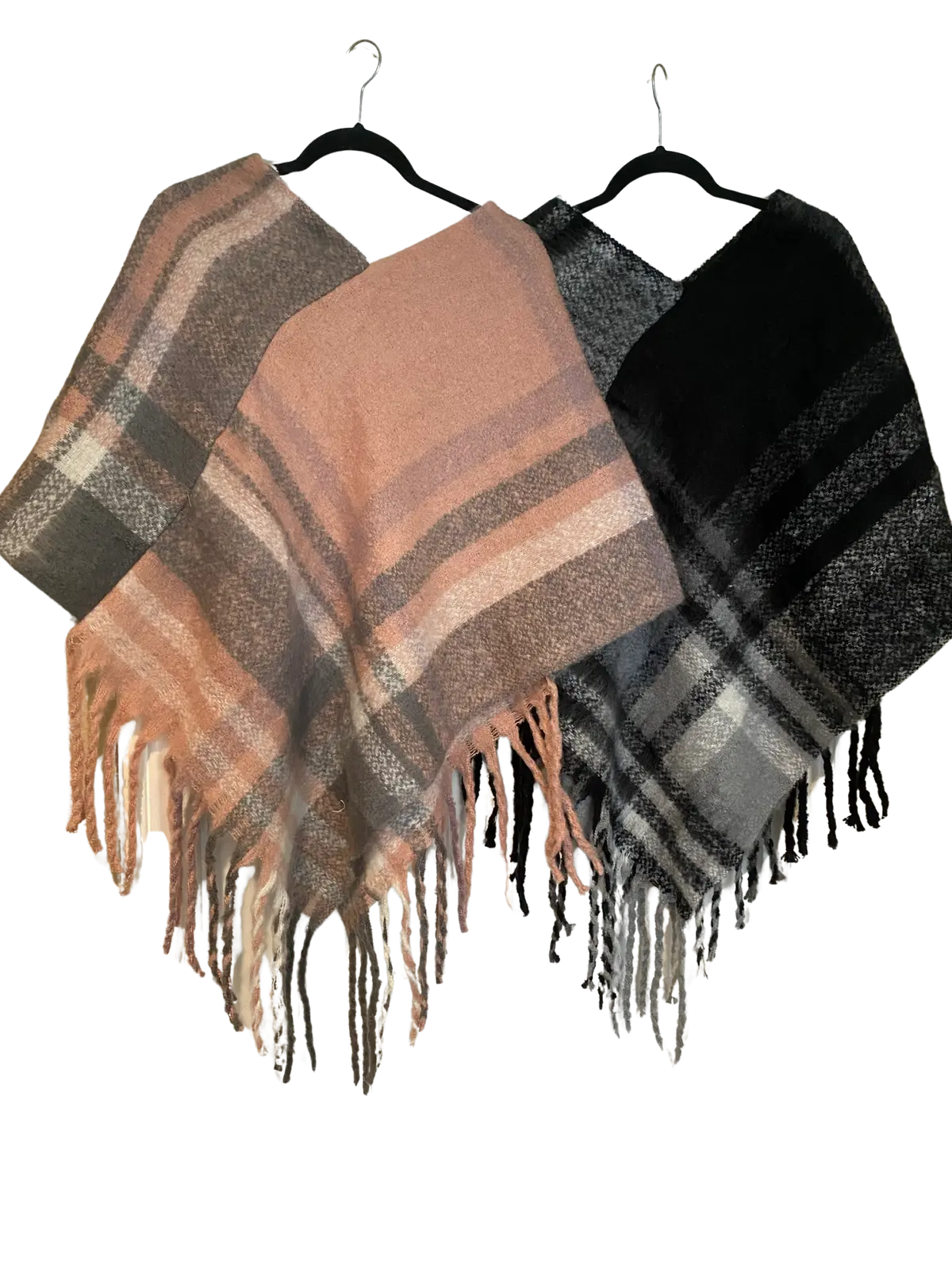 Black Friday plaid poncho