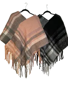 Black Friday plaid poncho