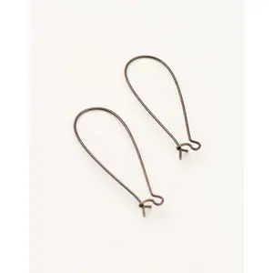 Long Arched Ear Wire, 45x17mm, (2pcs)