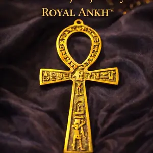 Royal Ankh Pendant – Gold Tone Statement Piece (No Chain)