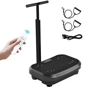 HOTWAVE Curved Vibration Plate with Armrests, Lymphatic Drainage Machine, Home Fitness Equipment, Full Body Exercise Vibration Plate for Home Fitness and Health