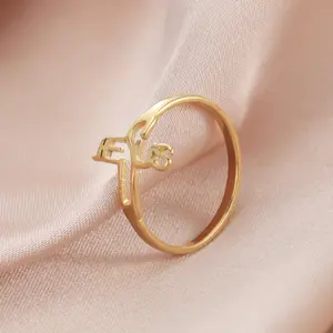 Cazador Jesus Cross Rings for Women Men Classic Stainless Steel Hollow Christian Jewelry Finger Rings Birthday Anniversary Gift