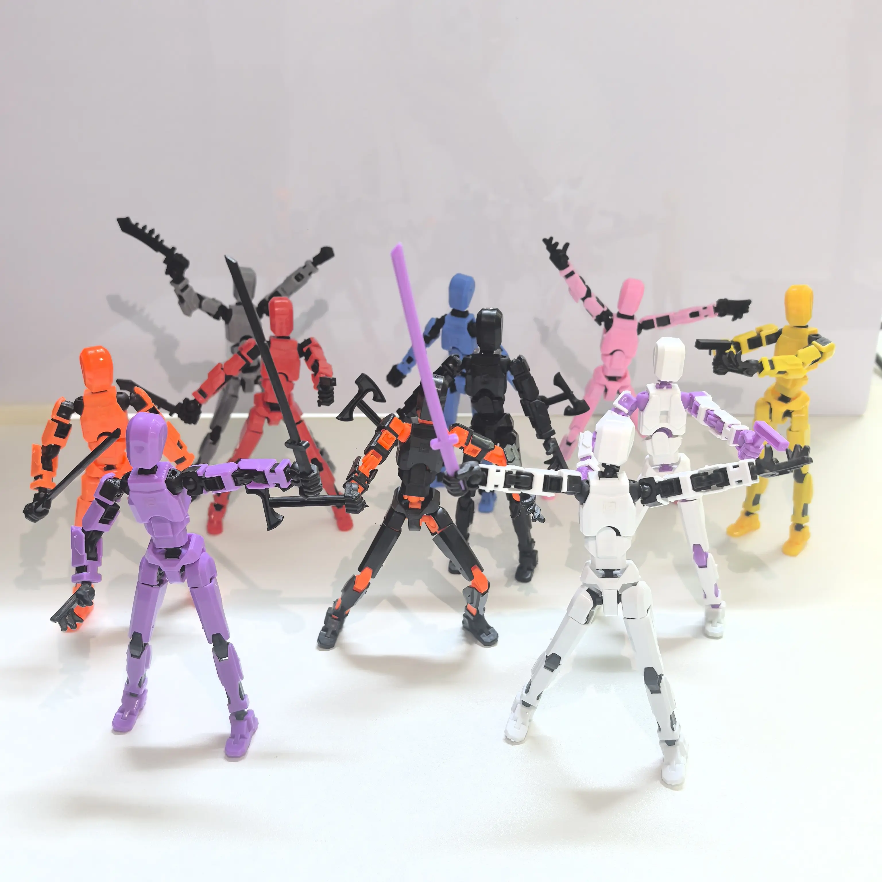 (New Version)Lucky Titan T13 Multi-Jointed Titan Action Figure Set, 14cm 3D Printed t13 action figure -Model Kits with 30 Movable Multi-Joints, Customizable Anime Action Figures for Desk Decor, Collectible Toy Gifts for Anime Fans