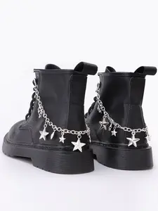 Y2K Star Boots Chain Shoe Chain Punk Chain for Girl Women Shoe Chain Accessories DIY Decoration for Boot Handbags Bag Pants Chain Bag Charm Chain Bling Shoe Charms