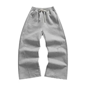 Men’s Baggy Ultra-Comfortable Loose-Fitted Voluminous Warm-Up Uncuffed Sweatpants - Elastic Waistband, Soft Fabric, Streetwear Style, Baggy Pants, Loose-Fitted Men's Pants