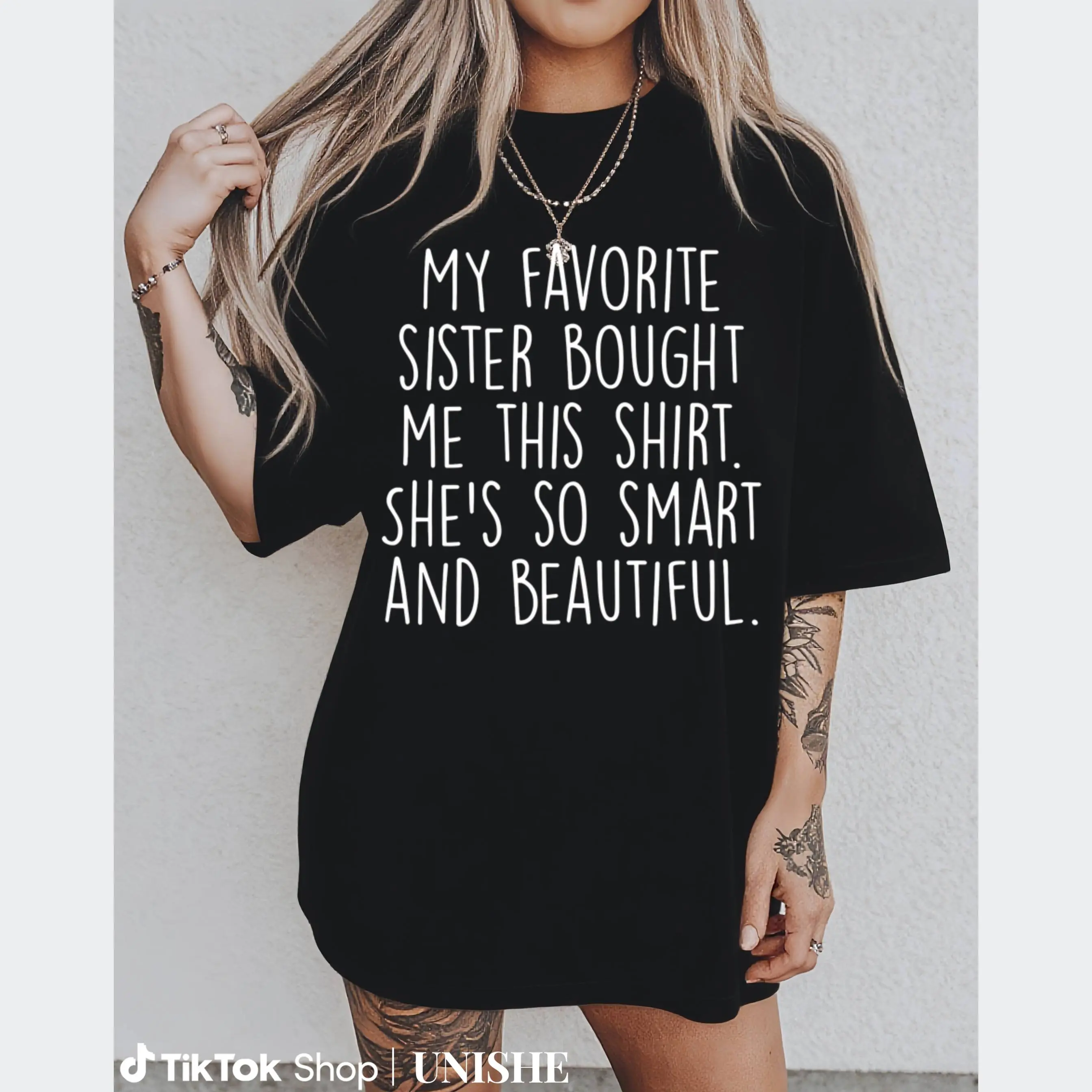 Funny Brother Gift T-Shirt – Soft 100% Cotton From My Sister Apparel Womenswear