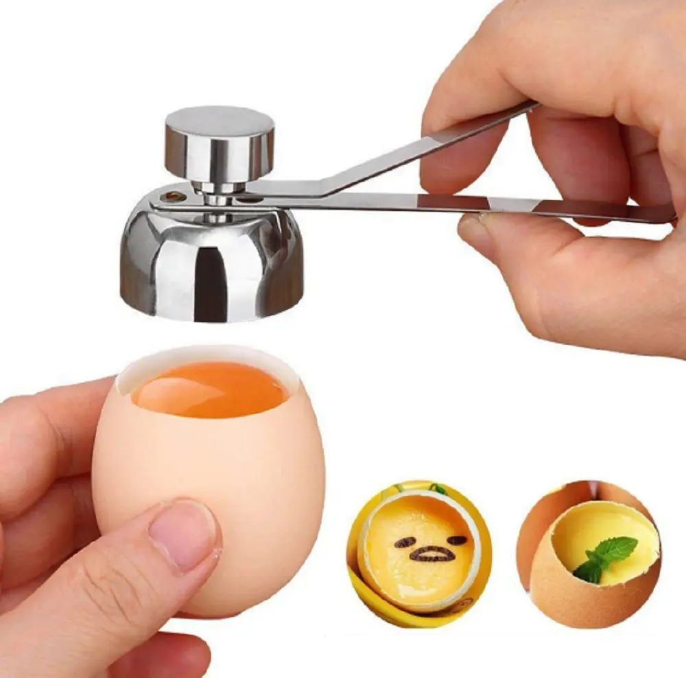 TIKA Stainless Steel Egg Topper Cutter, Easy Shell Opener Cracker for Kitchen and Home Use