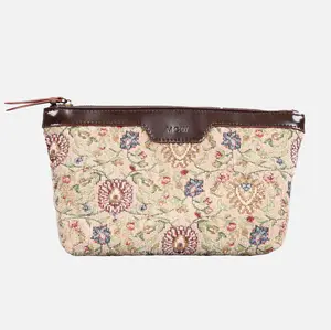 Oriental Beige Carpet Makeup Bag