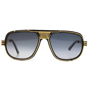 Cazal 665 001 Black Gold Gradient Luxury Germany Sunglasses -Ma