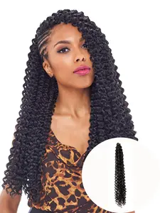Passion Twist Crochet Hair Water Wave Crochet Hair for Faux Locs Spring Twist Synthenic Braiding Hair Extension WATER WAVE "
