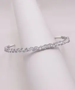 Wedding Headband Silver, Cubic Zirconia Headband, Wedding Headpiece, Wedding tTara, Savannah Silver Wedding Headband