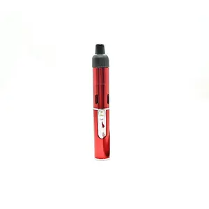Stylish Red Metal Pen-Style Stealth Lighter, Lightweight Refillable Butane Torch - Pocket-Friendly Camping & Hiking Accessory, Great Gift for Outdoor Lovers (Gas Not Included)
