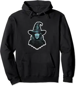 Witch Illustration With Dark Theme For Adults Pullover Hoodie - Doloresmart Shop 79B0DBMYVFSB