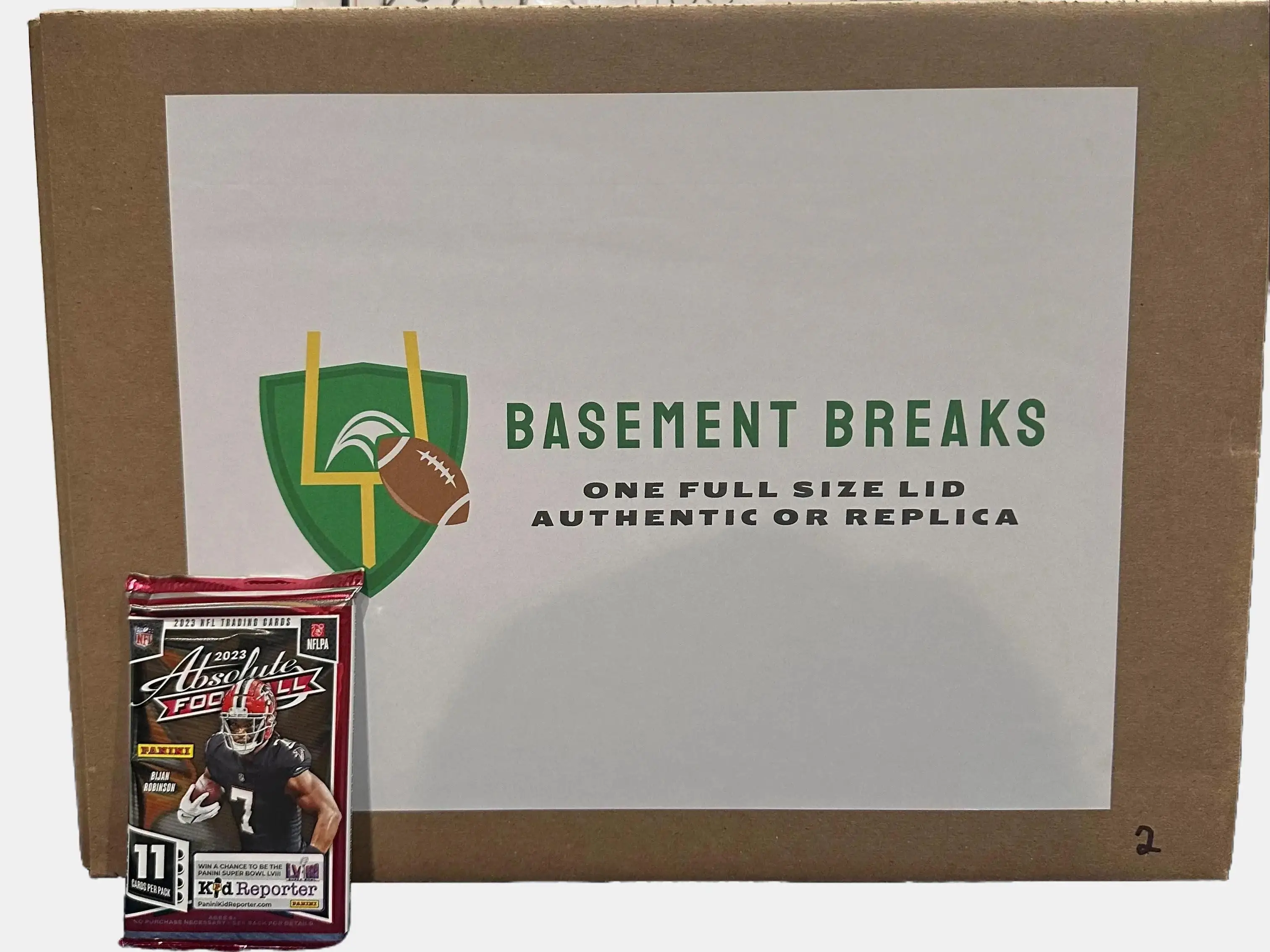 1 Panini Absolute Card, 1 Full Size Autograph NFL Lid Break