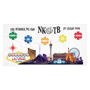 Las Vegas Skyline Poker Chips Beach Towel
