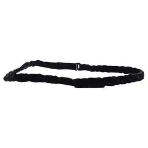 212 MAIN Women's 2-Pack Solid Color Twists Headband - Double Braid Dynamic Twist Design, R2 Ebony, Solid Color Headband