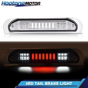CROSSDESIGN Fit FOR 2002-2009 DODGE RAM TRUCK THIRD 3RD TAIL BRAKE LIGHT CARGO CLEAR LED