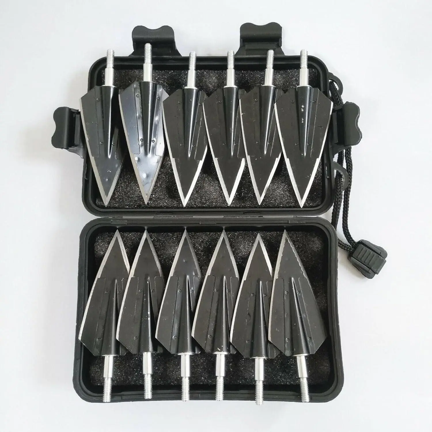 Archery Hunting Broadheads Screw-in Cutting Blade Arrow Tips for Recurve Bow and Compound Bow Crossbow-Compatible（12pcs）