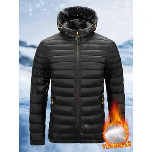 New Winter Long Sleeve Cotton Coat Zipper Jacket Men's Cotton Coat