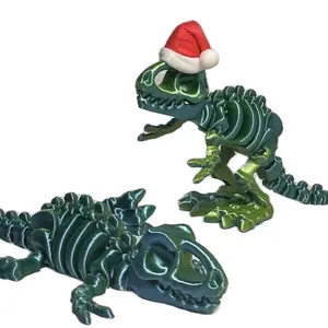 Flexi Trex Skeleton - Articulated 3D Printed Figurine for Home Decor or Collection