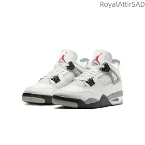 White cement color retro casual comfortable anti-slip and wear-resistant basketball shoes