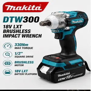 Makita DTW300 18V Brushless Impact Wrench 330Nm High Torque 1/2" Drive for Car Tire Removal Auto Repair & Garage Workshop