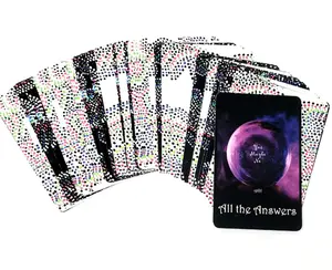 All the Answers 55 Card Black and White Deck for Simple Yes/No Questions Tarot Card Game NKH Tarot addition deck of cards for Light Workers
