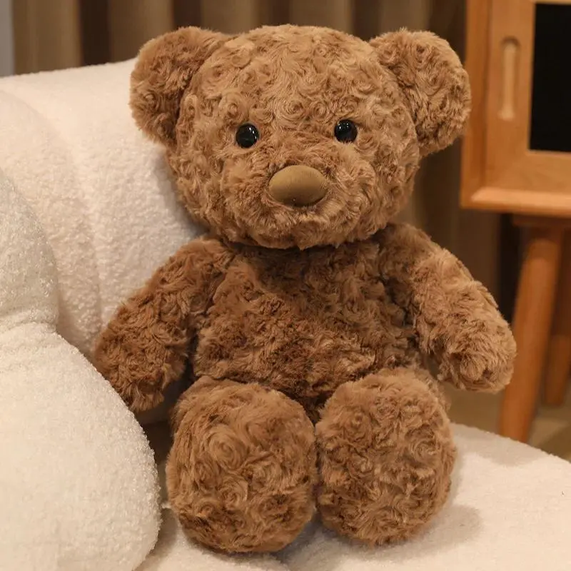 30cm Twisted Teddy Bear Plush Toy - Cute Short Plush Stuffed Animal with PP Cotton Soft Filling, Ideal Gift for Girls, No