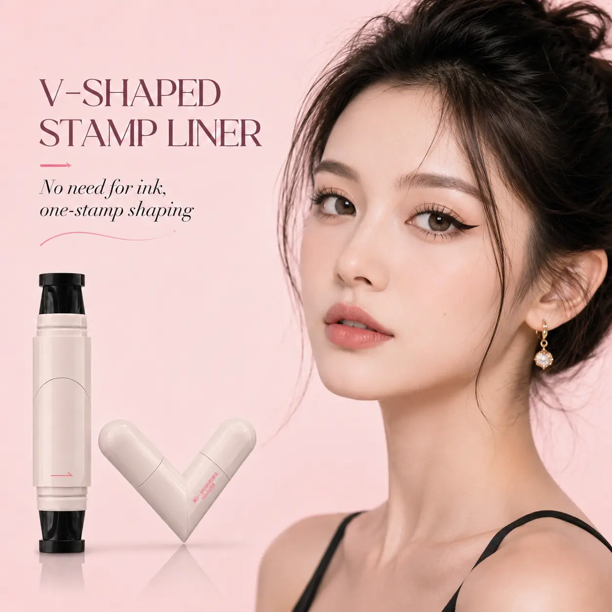 Rotating Eyeliner Stamp & Pen Easy Application Waterproof Liner for Precise Wings Daily & Professional Makeup for Beginners & Pro Eye Makeup & hostess gift