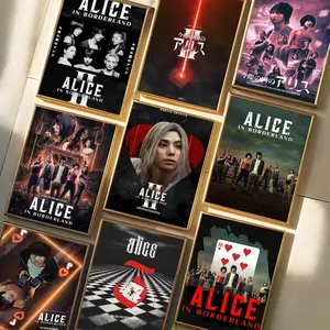 PIKPAKA Hot TV A-Alice In B-Borderland Painting Calligraphy Waterproof & Scratch-Resistant Canvas Art - Premium Oil Painting Style Wall Decor for Living Room, Bedroom, Kitchen & Café, Perfect Holiday & Party Gift