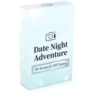 Date Night Adventure Card Game, 1 Count Creative Scratch Card Game, Perfect Game That Helps To Boost Couples' Affection, Gift for Her, Men's Gift