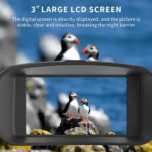 4K Night Vision Goggles Binoculars for Camping & Security - 5000mAh Battery, 32GB Card, Infrared 850nm, 3’’ HD Screen