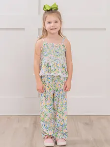 Flowerfield Twirl Smocked Ruffle Outfit