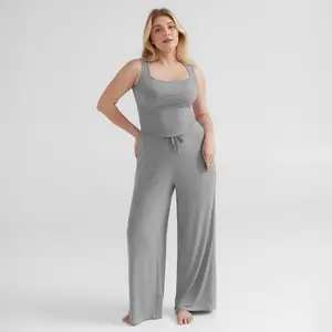 Popilush Women's Soft V-Neck Sleep Top and Shorts Set, Comfortable and Breathable Pajama Loungewear for Relaxation Nightwear Womenswear