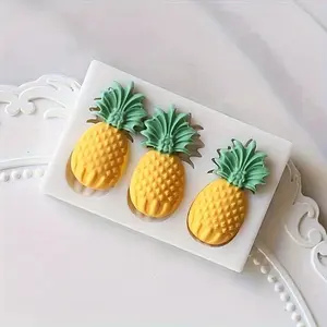 1pc, Strawberry Pineapple Fondant Mold, 3D Silicone Mold, Candy Mold, Chocolate Mold, For DIY Cake Decorating Tool, Baking Tools, Kitchen Accessories