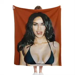 Megan Fox Flannel Throw Blanket Ultra Soft & Warm for Home Office & AC Rooms Machine Washable
