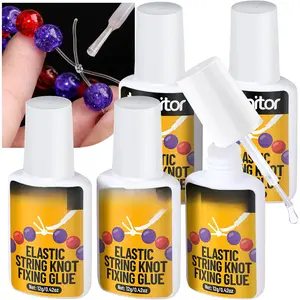 60g  Glue for Elastic String, 5 Pack Bracelet Glue for Elastic String,  Making Supplies Professional Elastic String Kont Fixing Drip for Clear String