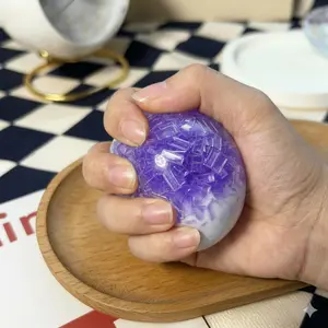 Colorful crystal stress-relieving balls, Decompression squeeze, slow-rebound for comfortable touch, made of environmentally friendly materials, rounded shape, perfect for study, office, leisure settings