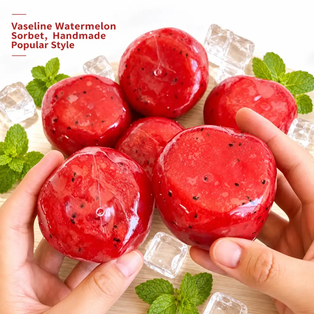 Watermelon Smoothie Squishy Stress Relief Toy - Soft Squeeze Fidget Item with Crinkly Sound, Slow Rising Sensory Plaything, Ideal Gift for Collectors