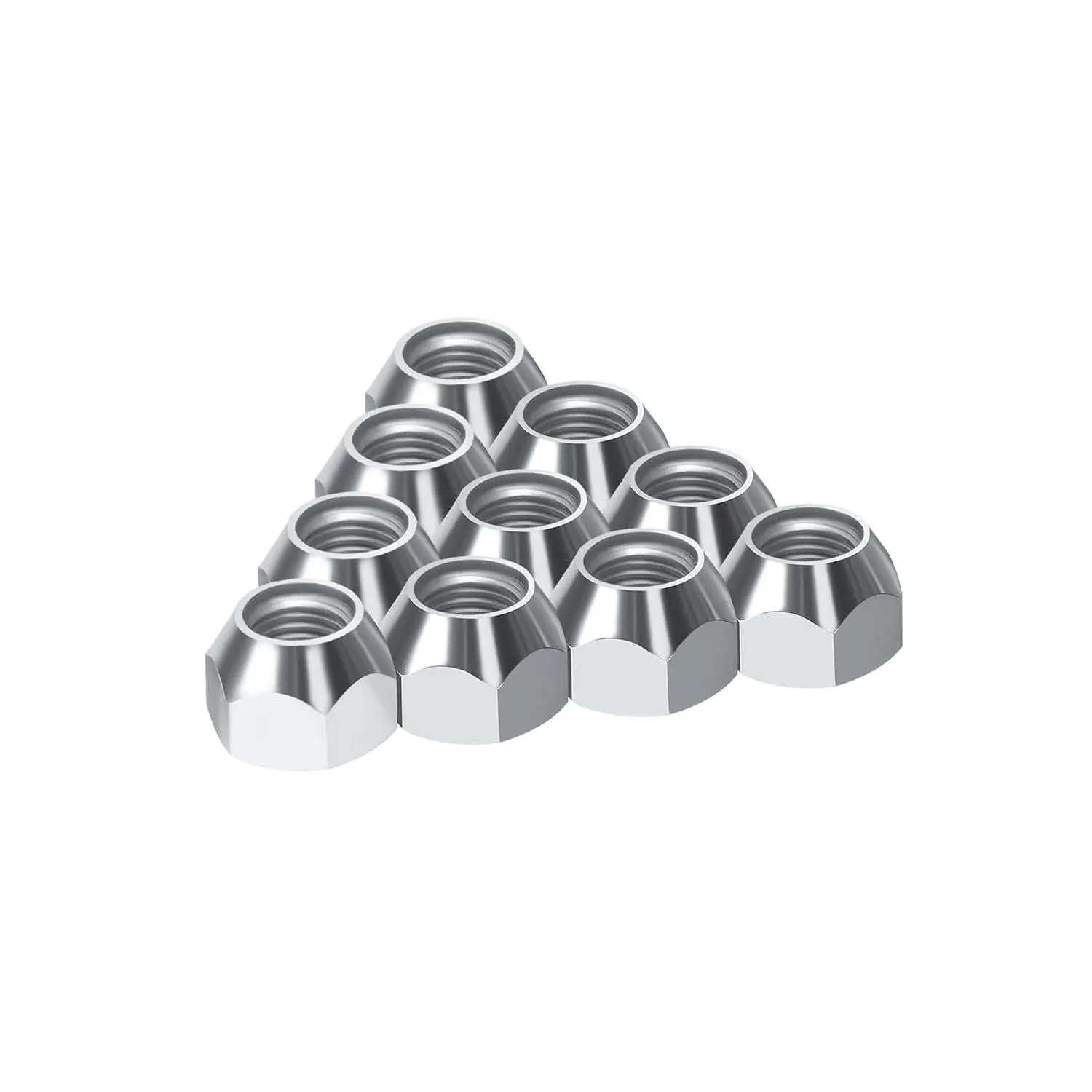 1/2-20 Lug Nuts for Trailer, Open End Acorn Lug Nuts for 1/2" Wheel Lug Studs On Boat Trailer Tires RV Truck Tire Bolt Golf Cart, 10 Zinc Plated Heat Treatment Wheel Nut, OEM Updated Anti Rust