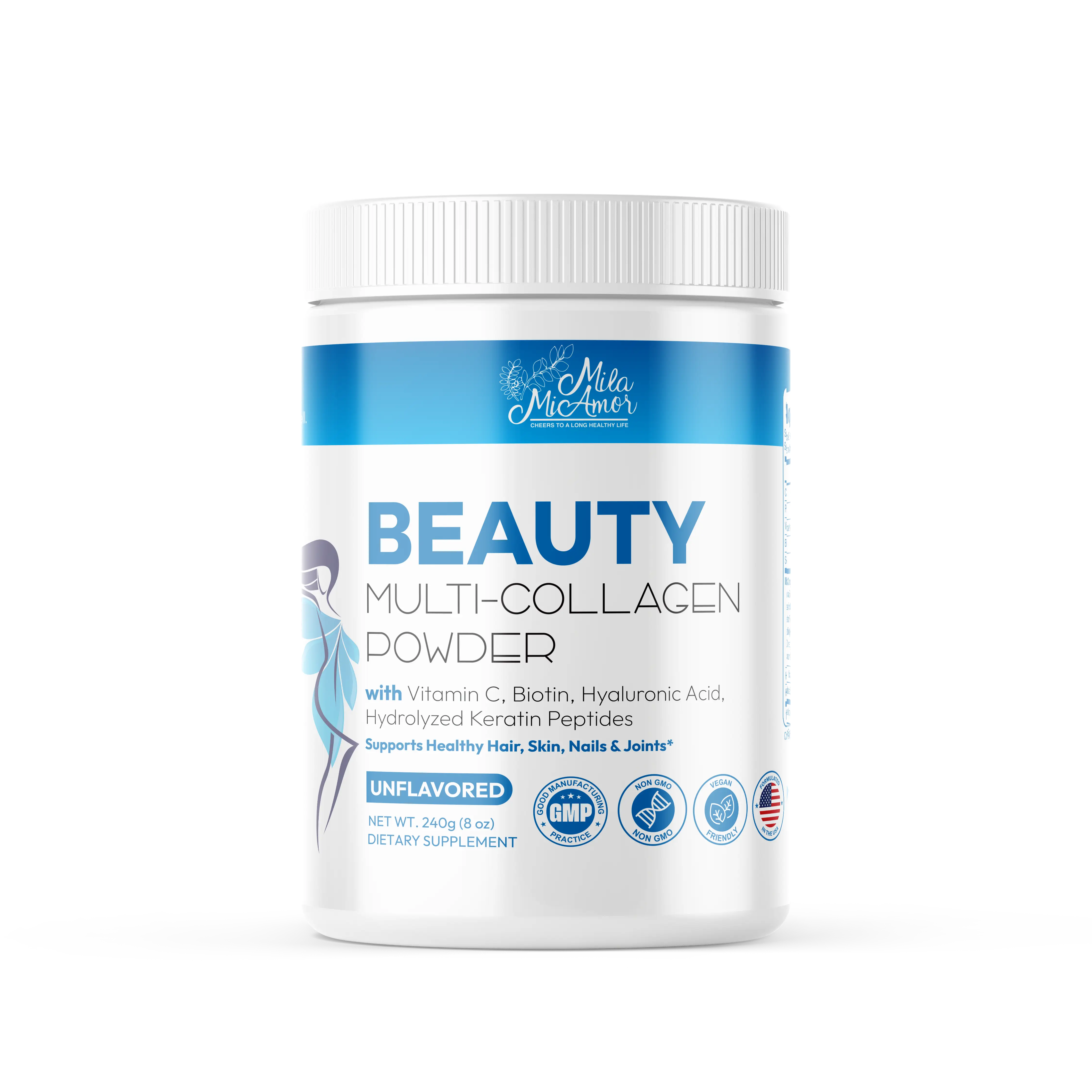 Beauty Multi-Collagen Powder | Non-GMO | Vegan | 30 Servings