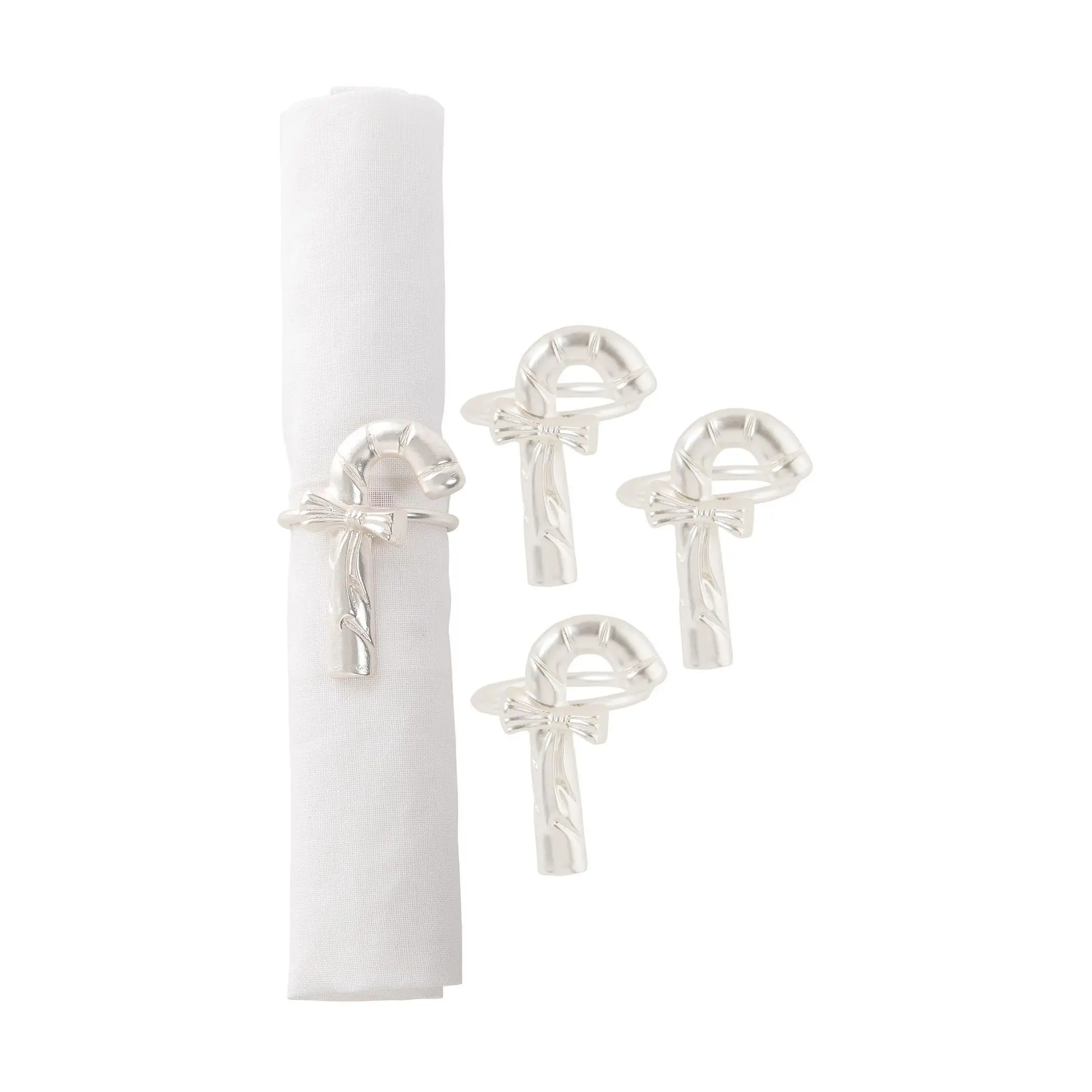 Candy Cane Napkin Ring Set of 4 by Valerie