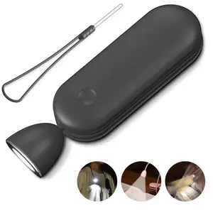 3in1 Foldable LED Neck Reading Light, Mini Lamp for Small Spaces, Adjustable Portable Reading Night Light - 3 Light Settings, Compact & Rechargable USB for Bedroom, Office, School