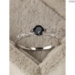 Women's Elegant Cubic Zirconia Metal Ring - Minimalist Romantic Artificial Zircon Jewelry, Luxury Fashion Accessory for Daily, Party Occasions, Ideal Aesthetic Gift, Rings summerwins