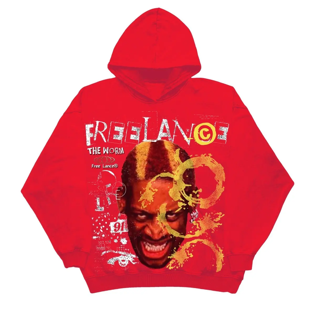 Freelance Dennis Rodman hoodie Basketball Tops Pullover Long Sleeve Cotton Menswear Stylish