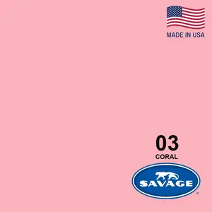 Savage Seamless Background Paper 26" x 12 yd Coral