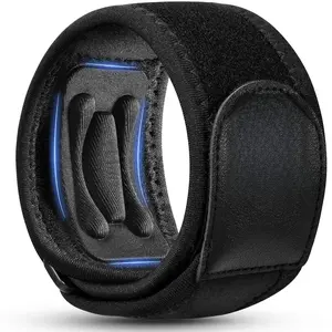 Tennis Elbow Brace for Men Women with Tendonitis for Elbow Pain Relief - Adjustable Strap with Two Removable Gel Pads, Golfers Elbow Brace, Counterforce Arm Forearm Support Band - Black 1 Pack