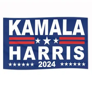 Kamala Harris 3x5Ft Flag Tapestry for Wall Hanging College Dorm Room Man Cave Decorations Bedroom Living Room Home Banner with 4 Grommets