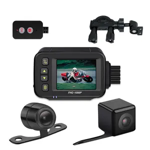 Full Body Waterproof Motorcycle Dash Cam,Dual Lens Front and Rear Recording Scooter Driving Recorder