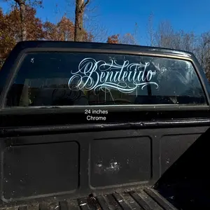 Bendecido Grafiti words Decal Sticker Car Exterior Accessory For Cars, Trucks, SUV, Room Windows